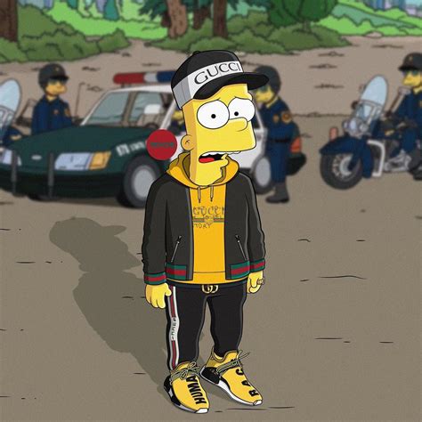 gucci cartoon 1280x1280|simpsons Gucci background.